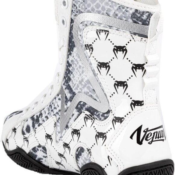 Venum White Snake Boxing Shoes - White ( used once ) - Picture 4 of 6
